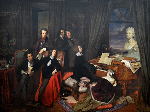 Liszt au piano par Josef Danhauser