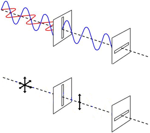 Polariseurs croisés (Théorie ondulatoire)