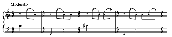 Ornamente, étude n°6, mesures 1 à 4