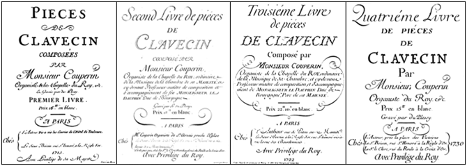 F. Couperin : 4 Livres pour clavecin