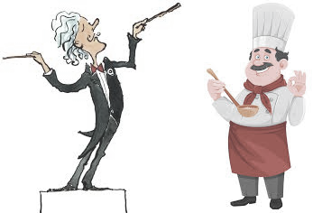 Chef coq et Chef d'orchestre