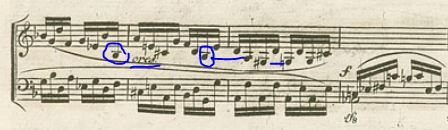 Beethoven, Sonate opus 54, Allegretto, mes. 34-37